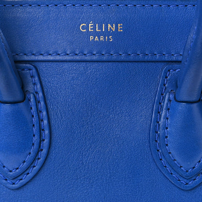 Celine Smooth Calfskin Nano Luggage Royal Blue 6 of 8