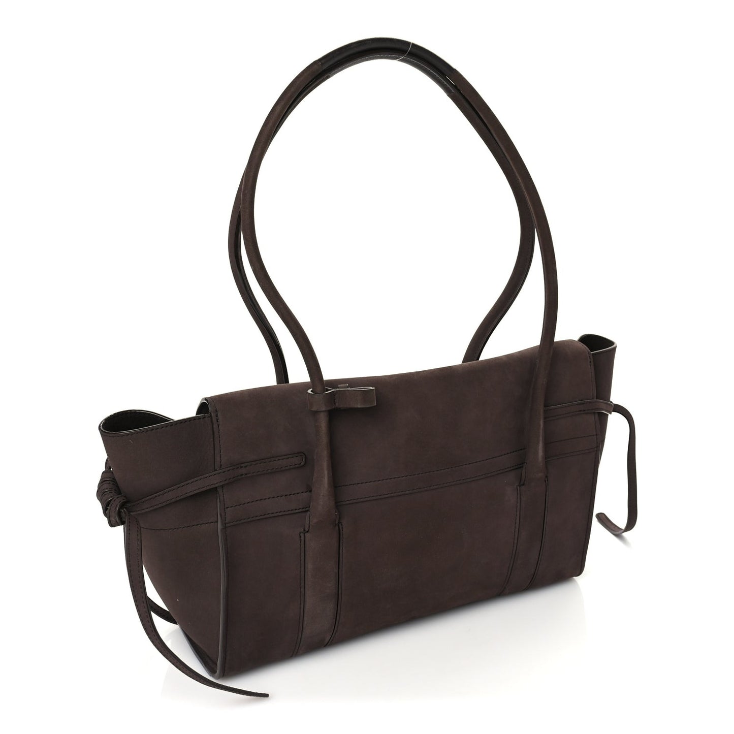 Nubuck Small Soft Bayswater Satchel Ebony
