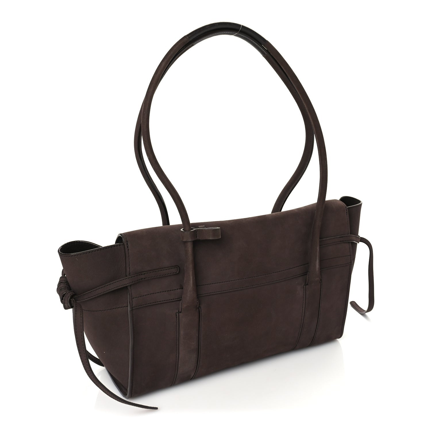 Burberry Nubuck Small Soft Bayswater Satchel Ebony 2 of 8
