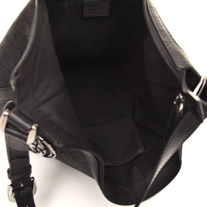 Gucci Denim Monogram Hobo Black 5 of 13