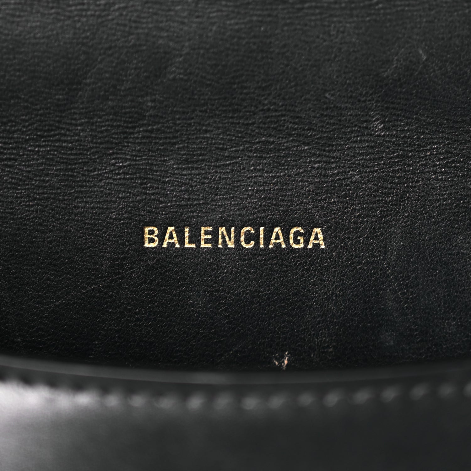 Balenciaga Shiny Box Calfskin Hourglass Top Handle Bag XS Black 5 of 8