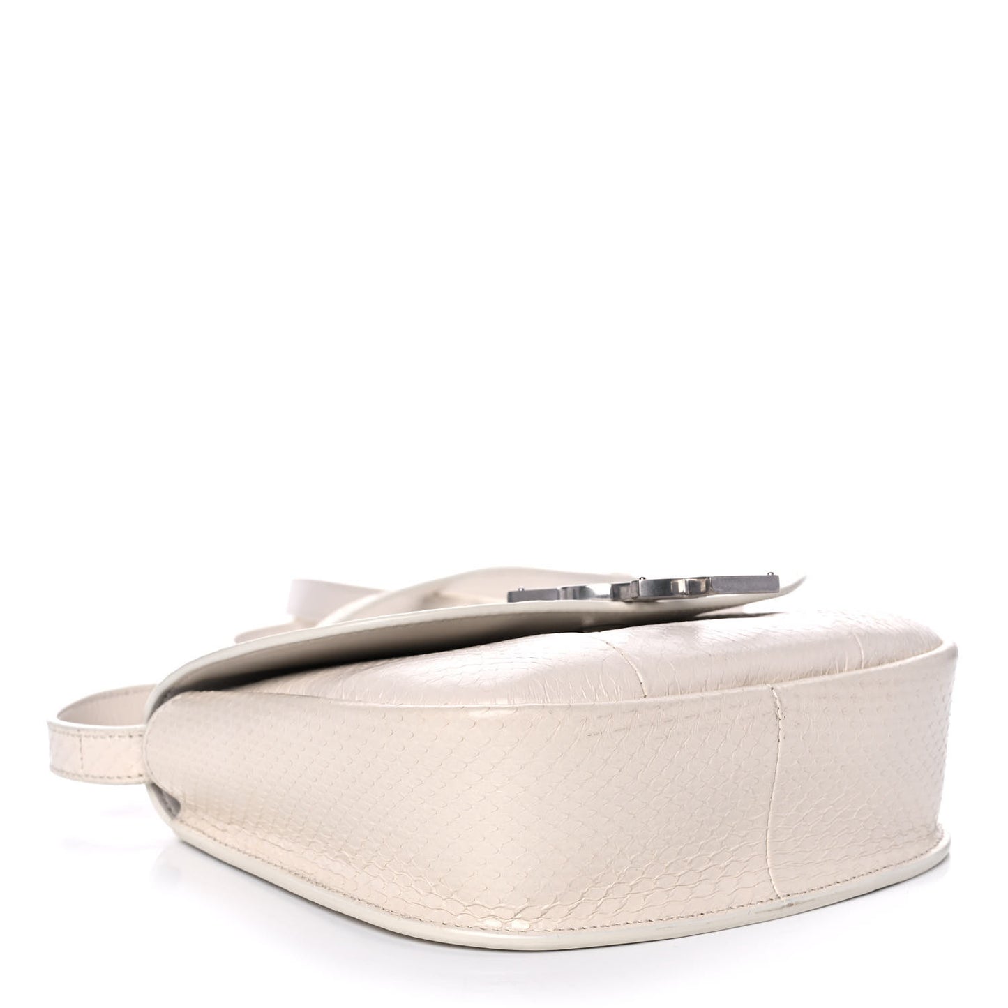 Snakeskin Small Kaia Satchel Off White