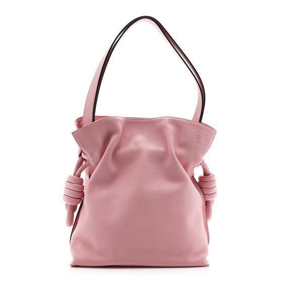 Calfskin Flamenco Knot Bag Pastel Pink
