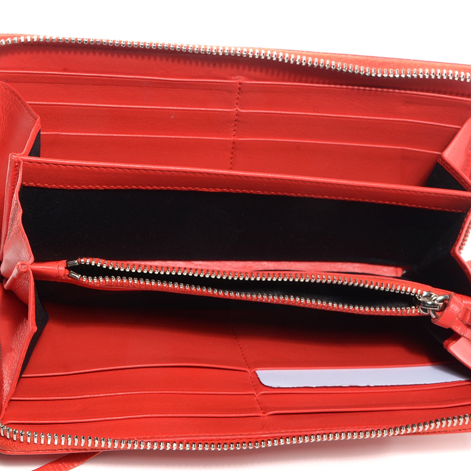Balenciaga Chevre Classic Hardware Continental Zip Around Wallet Rouge Coquelicot 6 of 9