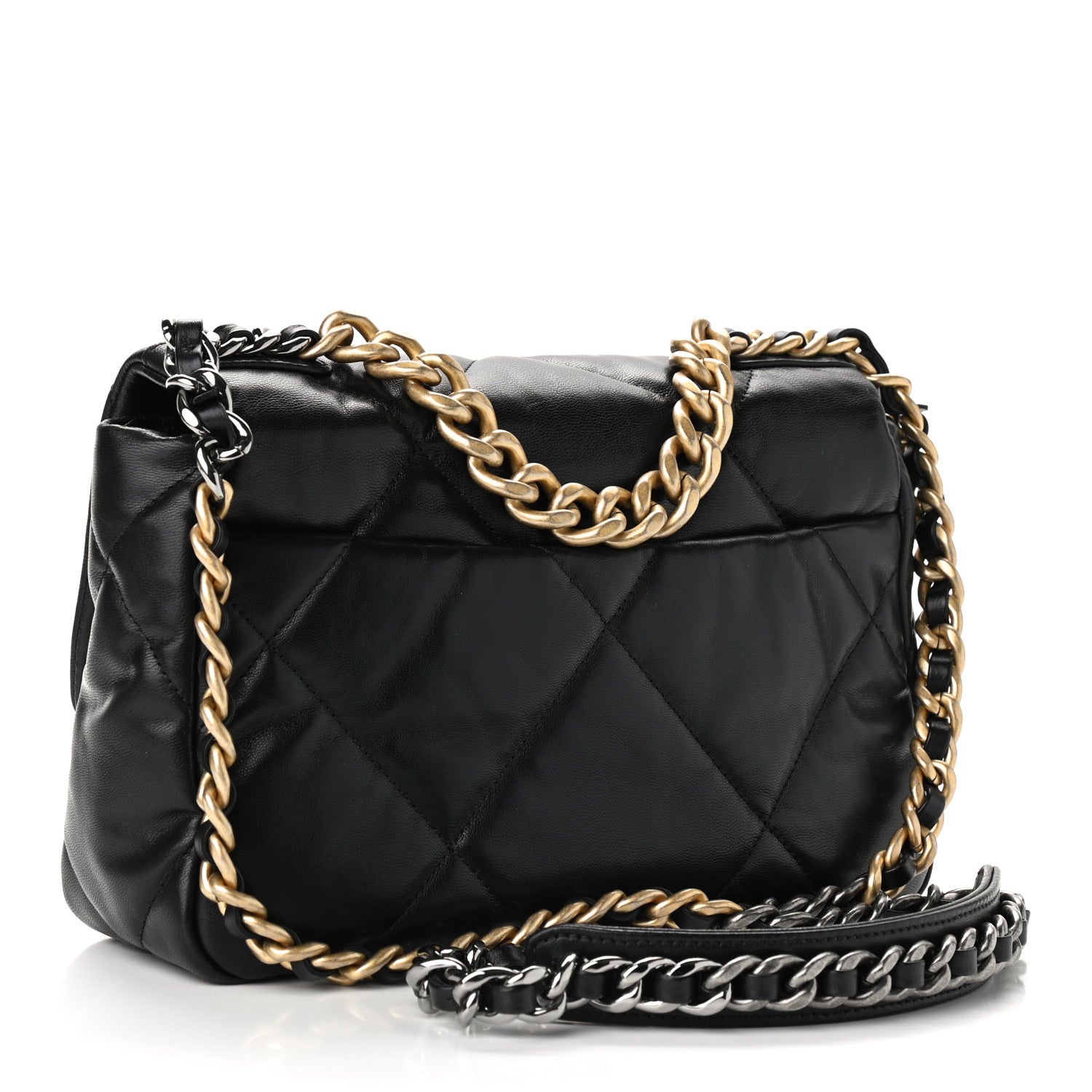 Chanel Goatskin Quilted Medium Chanel 19 Flap Black 3 of 11
