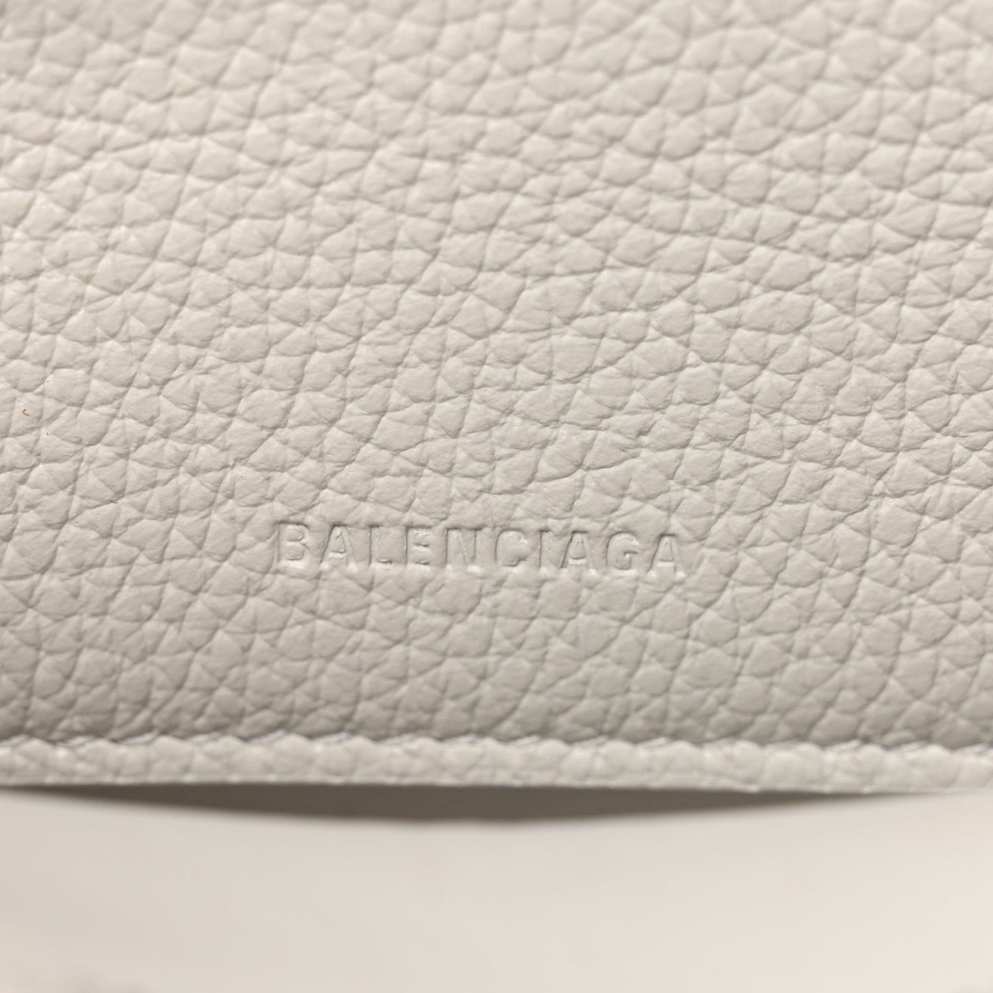 Grained Calfskin Neo Classic Silver Hardware Nano City Crossbody White