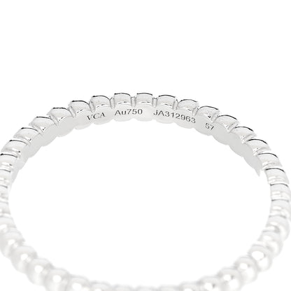 Van Cleef & Arpels 18K White Gold Small Perlee Ring 57 8 4 of 4