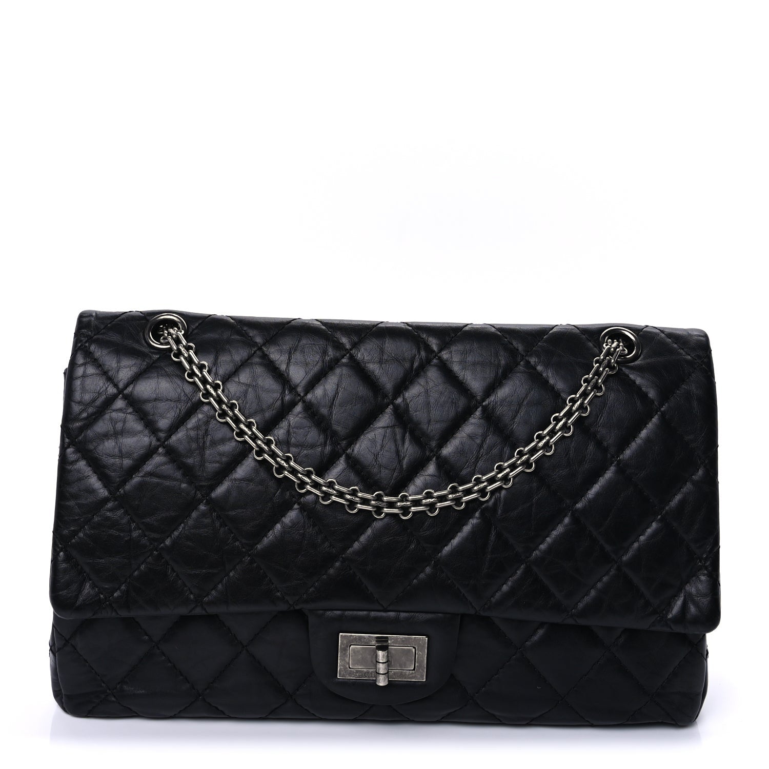 Chanel Aged Calfskin Quilted 2.55 Reissue 227 Flap  So Black 2 of 16
