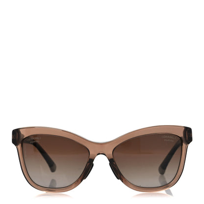 Chanel Polarized CC Cat Eye Sunglasses 5330-A Brown 2 of 7