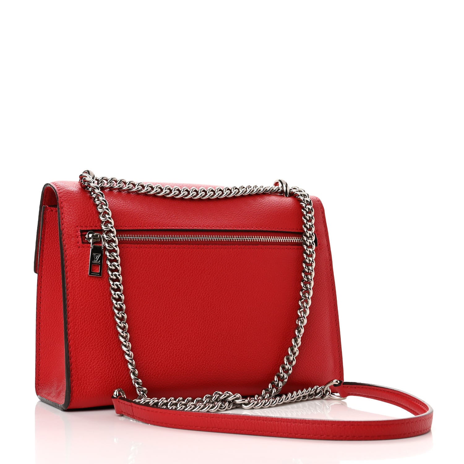 Louis Vuitton Soft Calfskin Mylockme Chain Bag BB Rubis 3 of 9