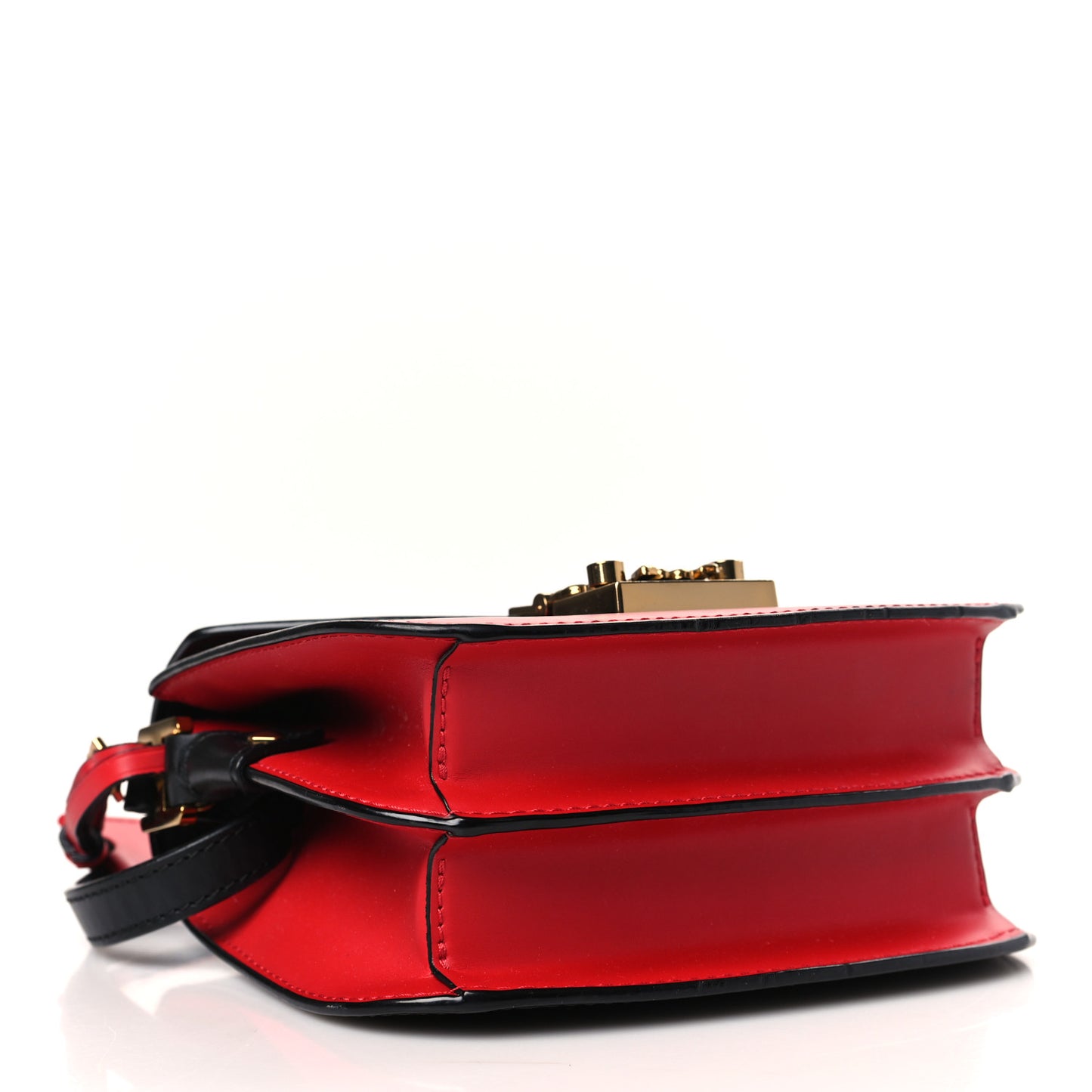 Calfskin Mini Patricia Crossbody Bag Red Black