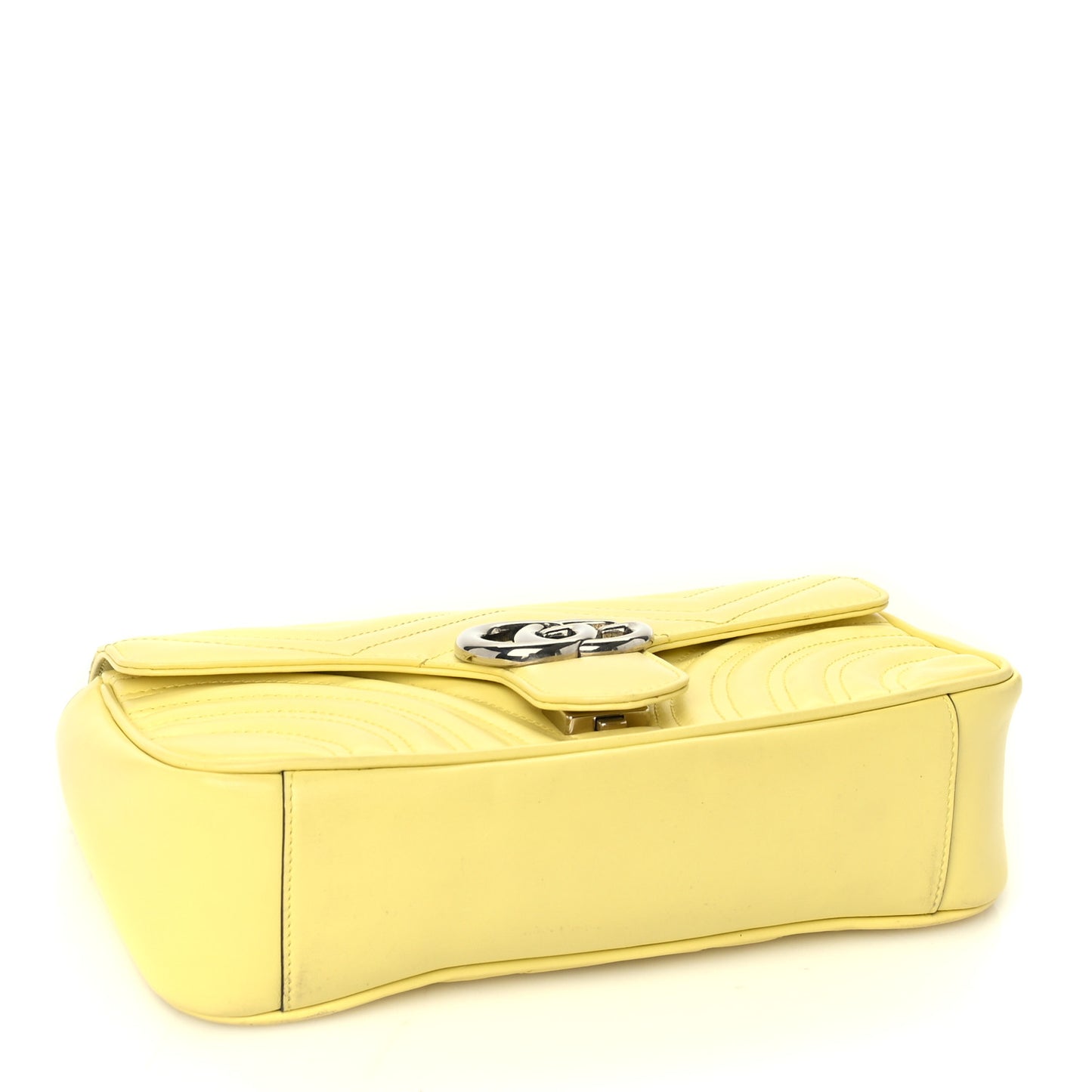 Calfskin Matelasse Small GG Marmont Shoulder Bag Banana