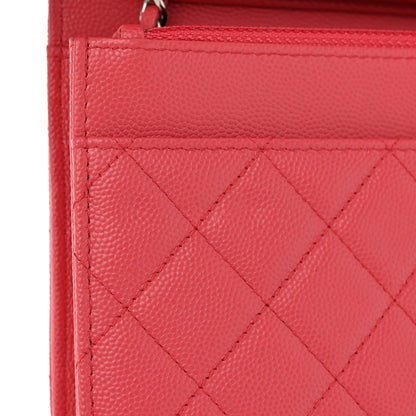 Chanel Caviar Quilted Wallet on Chain WOC Coral 12 of 13