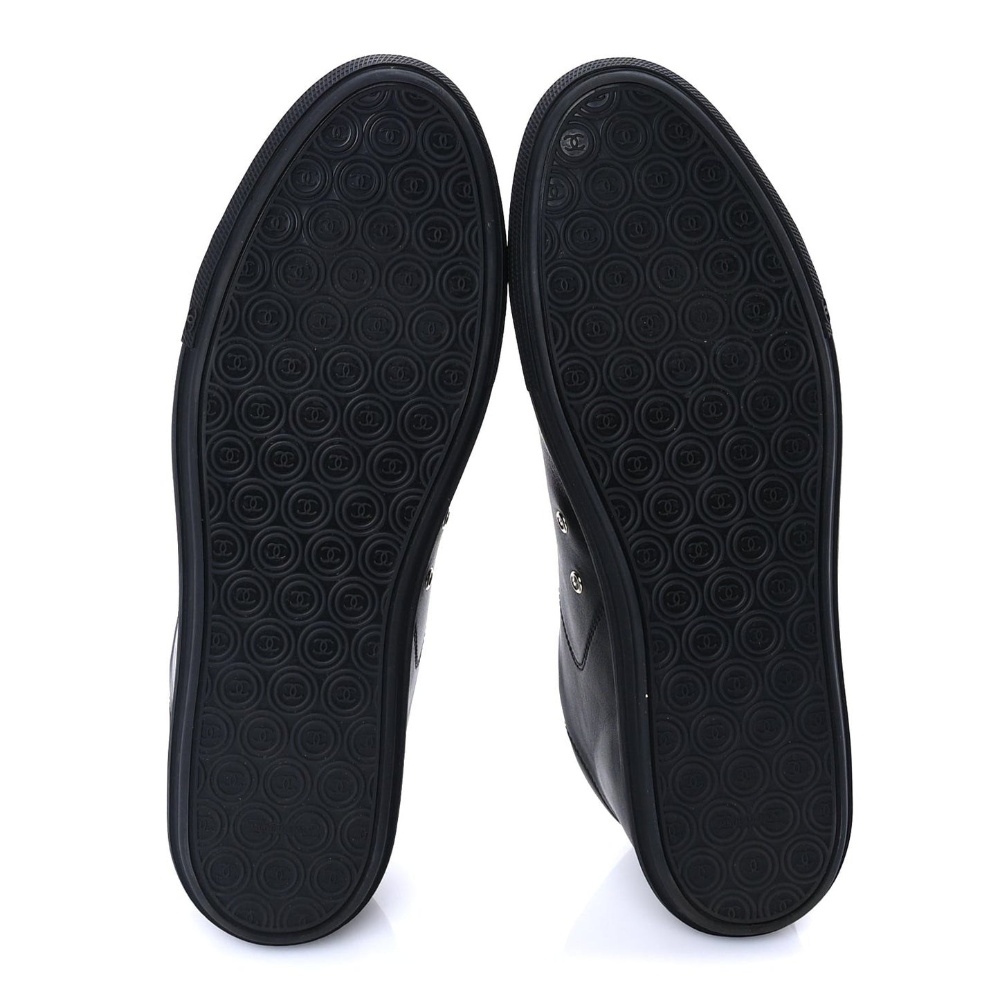 Calfskin Mens CC Cap Toe Sneakers 41 Black