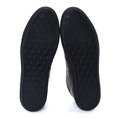 Chanel Calfskin Mens CC Cap Toe Sneakers 41 Black 6 of 8