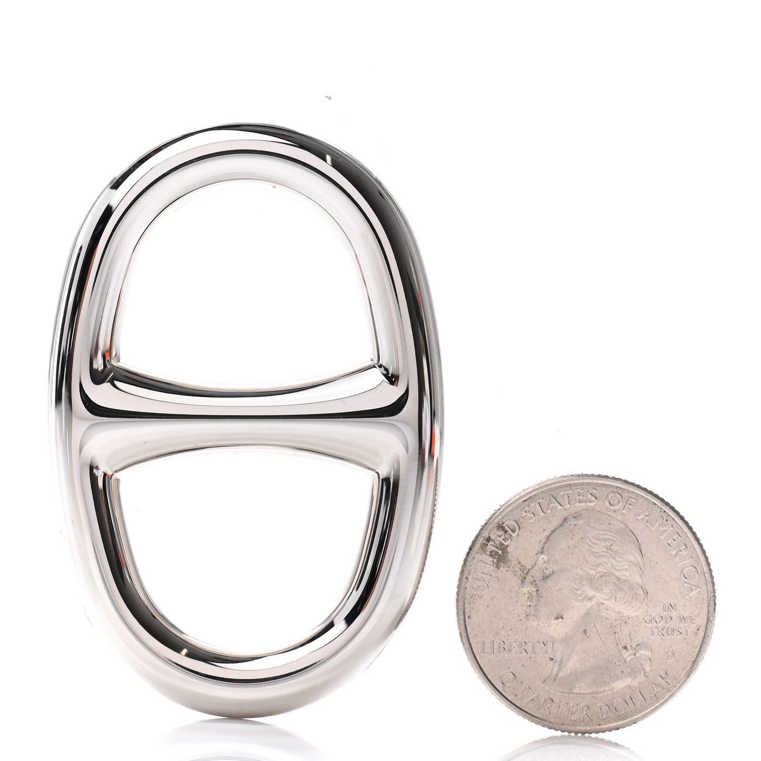 Hermes Palladium Chaine D'Ancre Scarf Ring 2 of 6