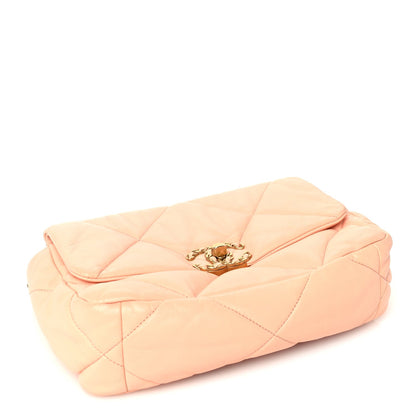 Chanel Lambskin Quilted Medium  19 Flap Light Orange 3 of 9