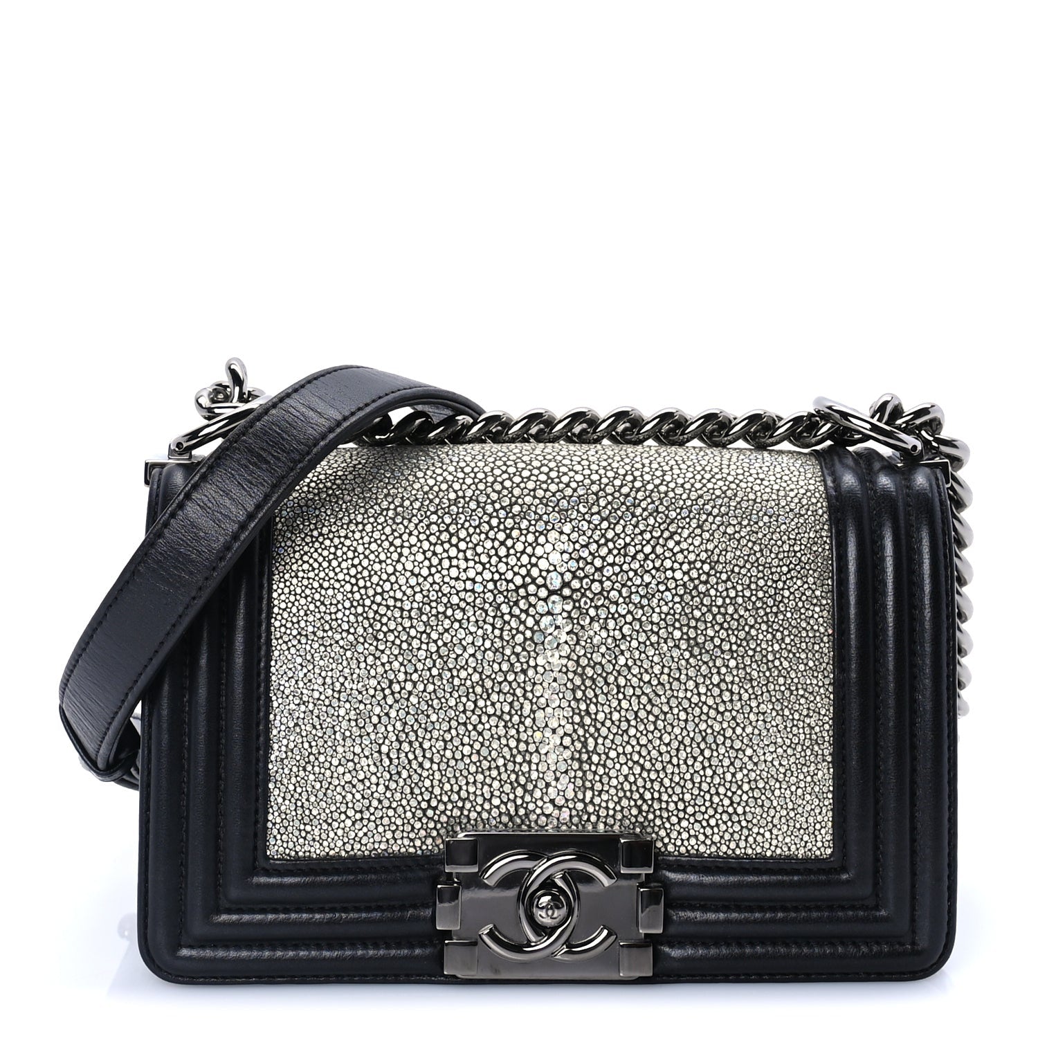Chanel Galuchat Stingray Small Boy Flap Black 1 of 7