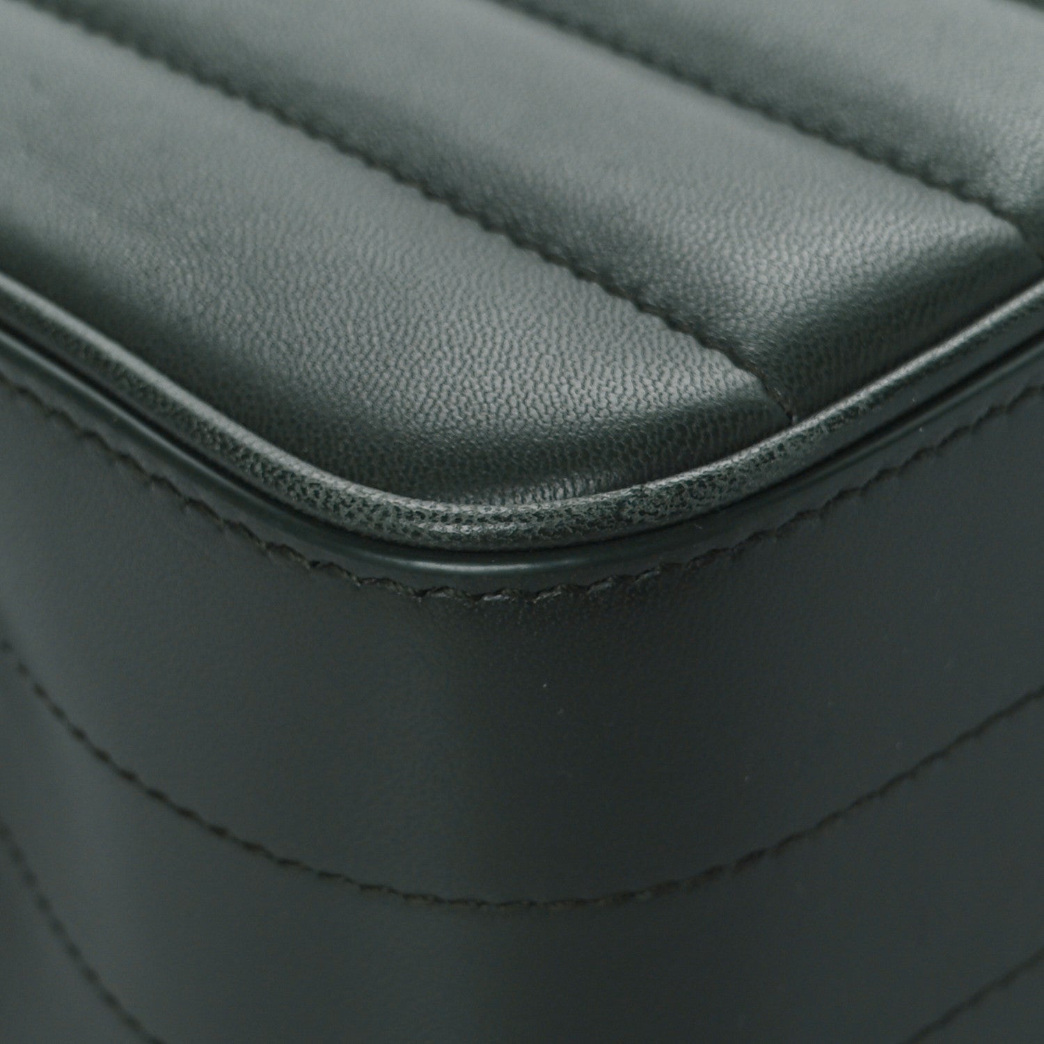 Saint Laurent Lambskin Matelasse Monogram Medium Vicky Chain Bag Algae 11 of 12