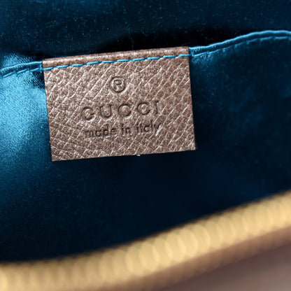 Gucci GG Supreme Monogram Textured Dollar Calfskin Web Small Ophidia Dome Shoulder Bag Beige Ebony New Acero 8 of 9