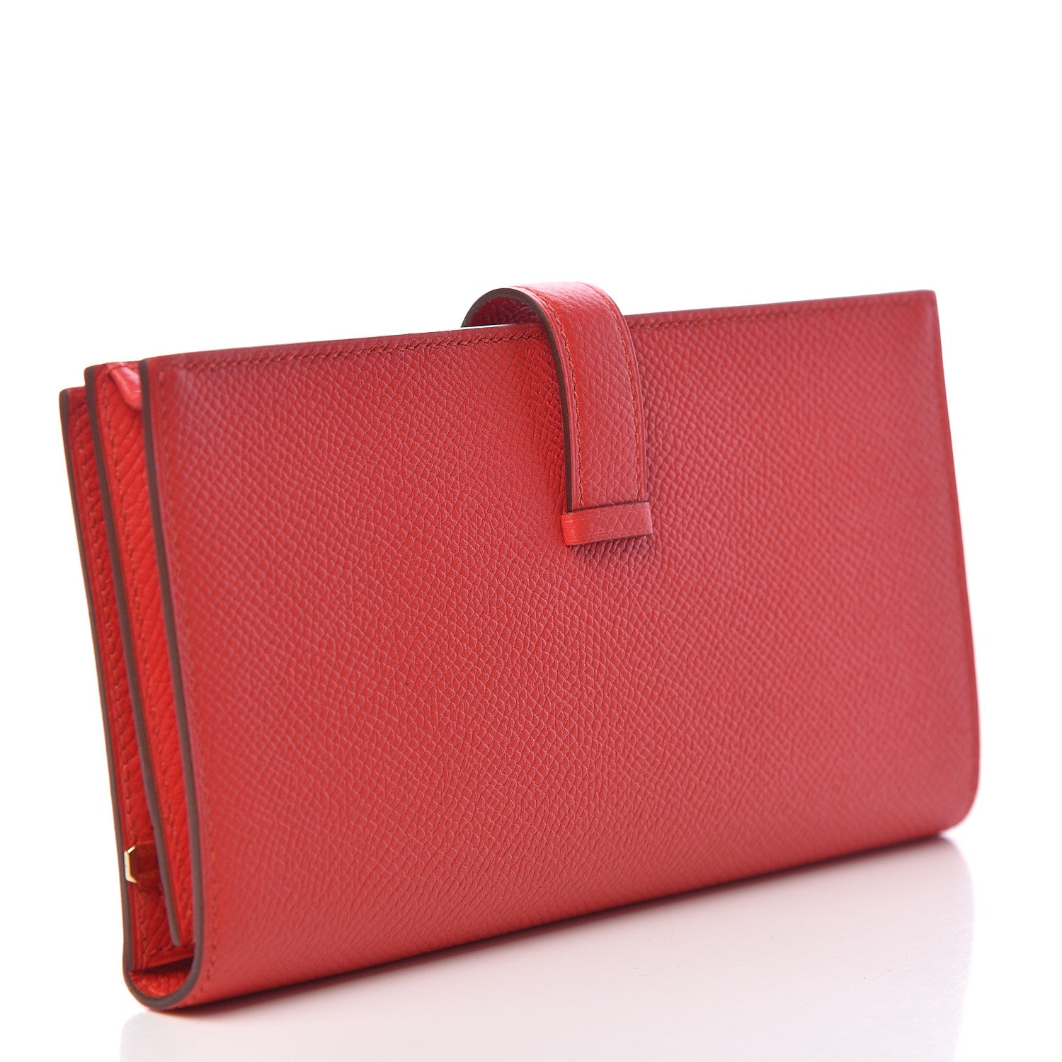 Hermes Epsom Bearn Gusset Wallet Rouge Tomate 4 of 8