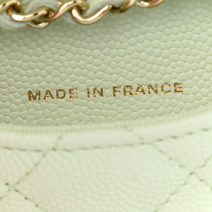 Chanel Caviar Quilted Mini Chain Belt Bag Light Green 7 of 10