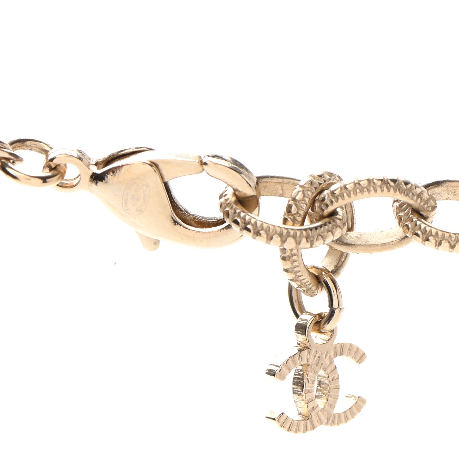Chanel Pearl CC Round Pendant Necklace Gold 5 of 7