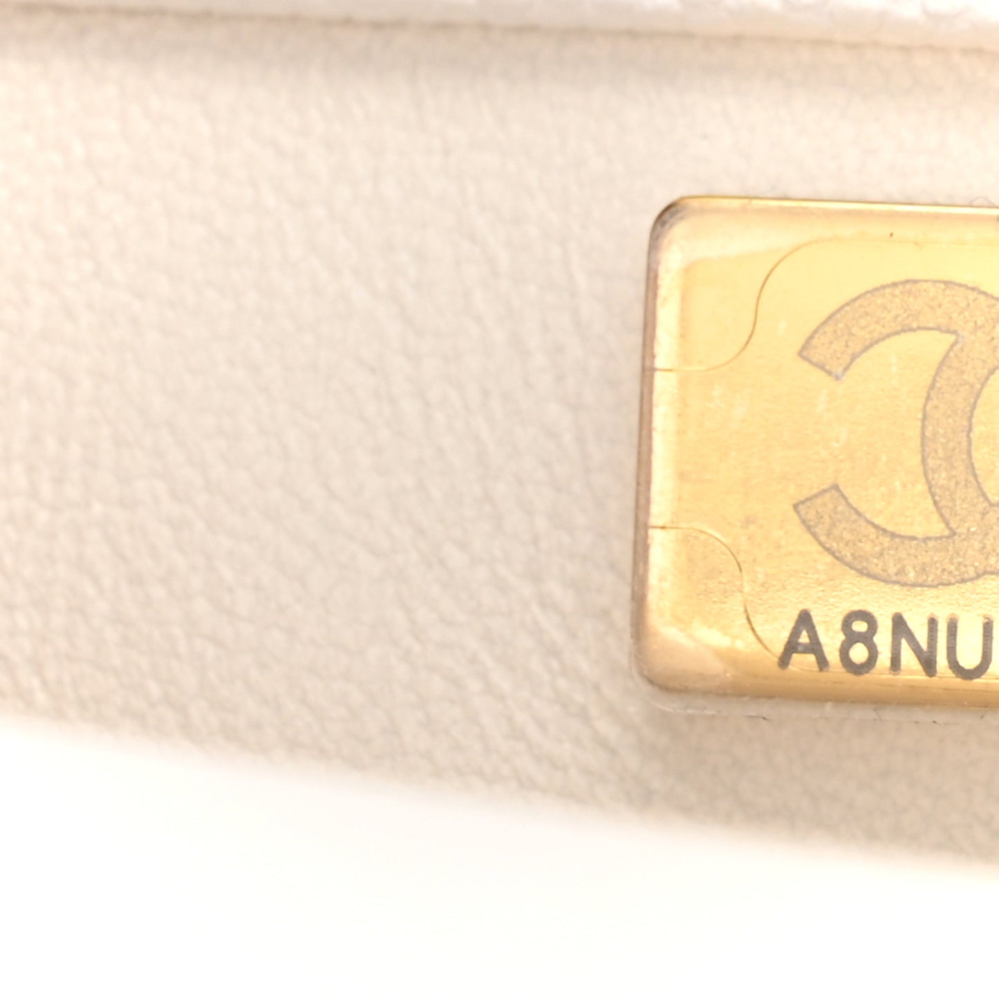 Caviar Quilted Mini Coco Handle Flap White