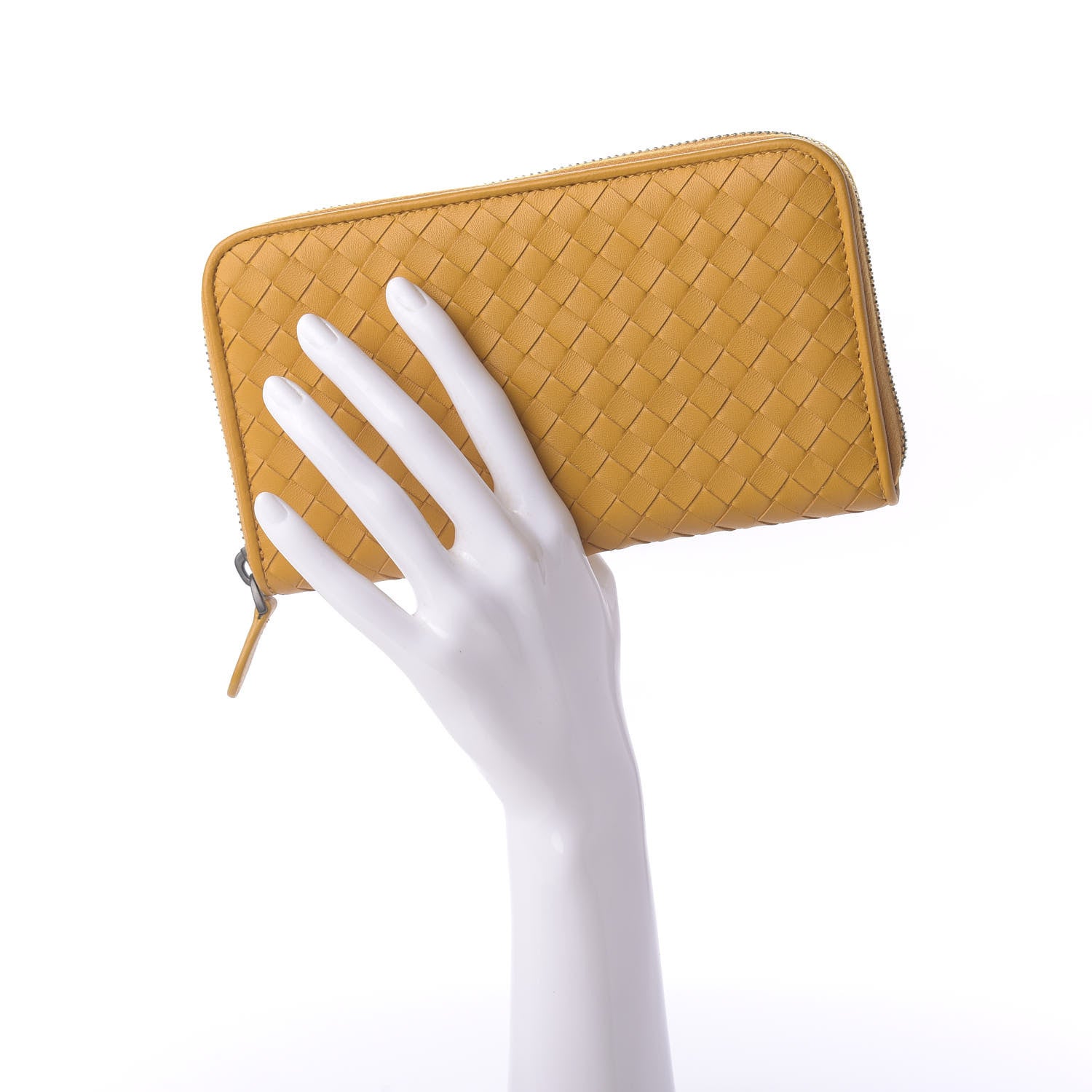Bottega Veneta Nappa Intrecciato Zip Around Wallet Sunset 2 of 10
