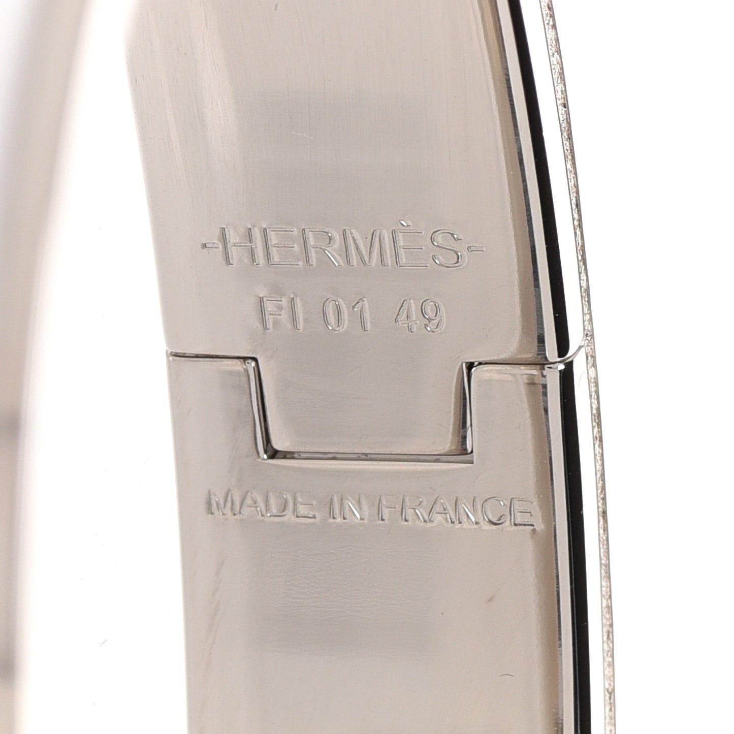 Enamel Narrow Clic Clac H Bracelet GM White