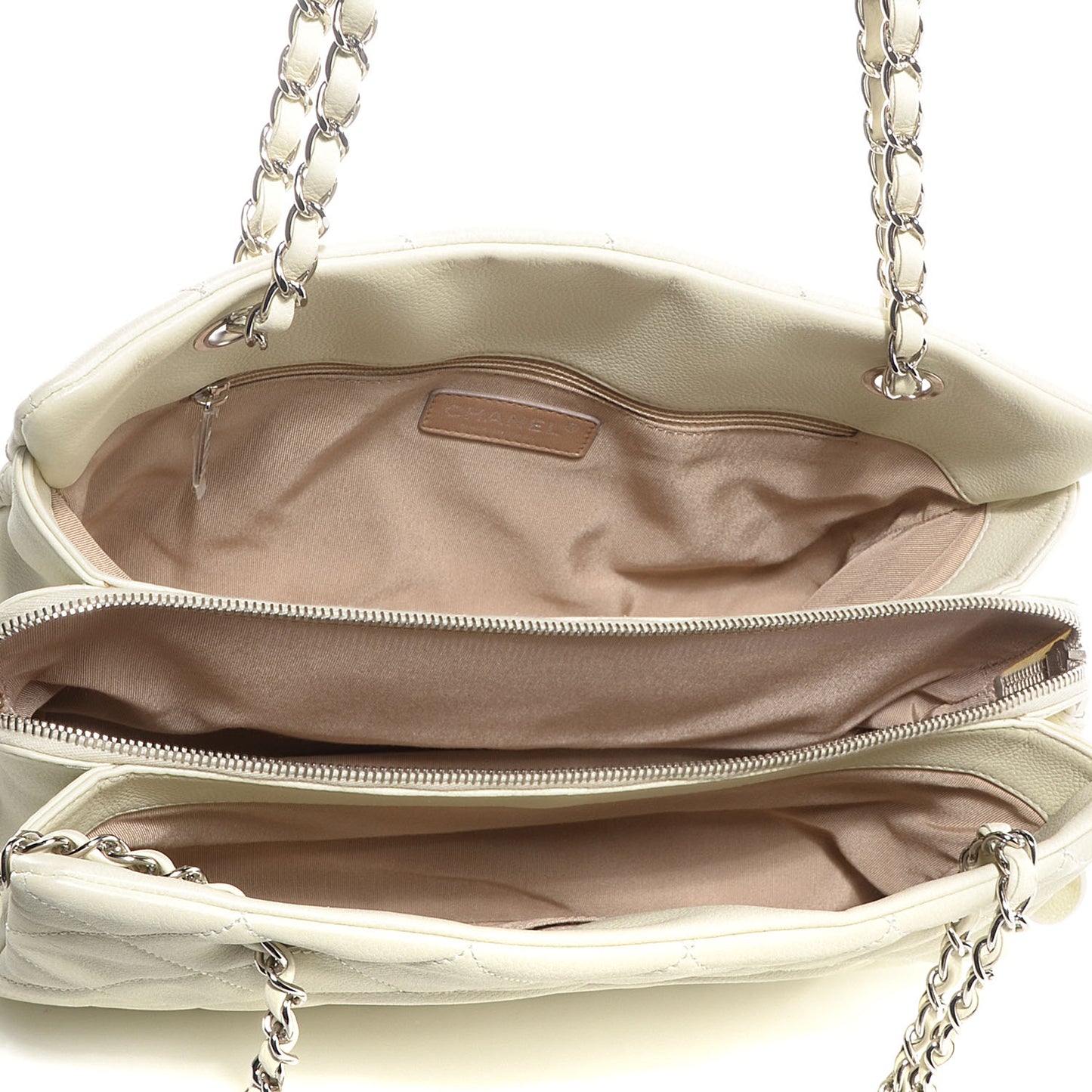 Caviar CC Timeless Soft Tote Off White