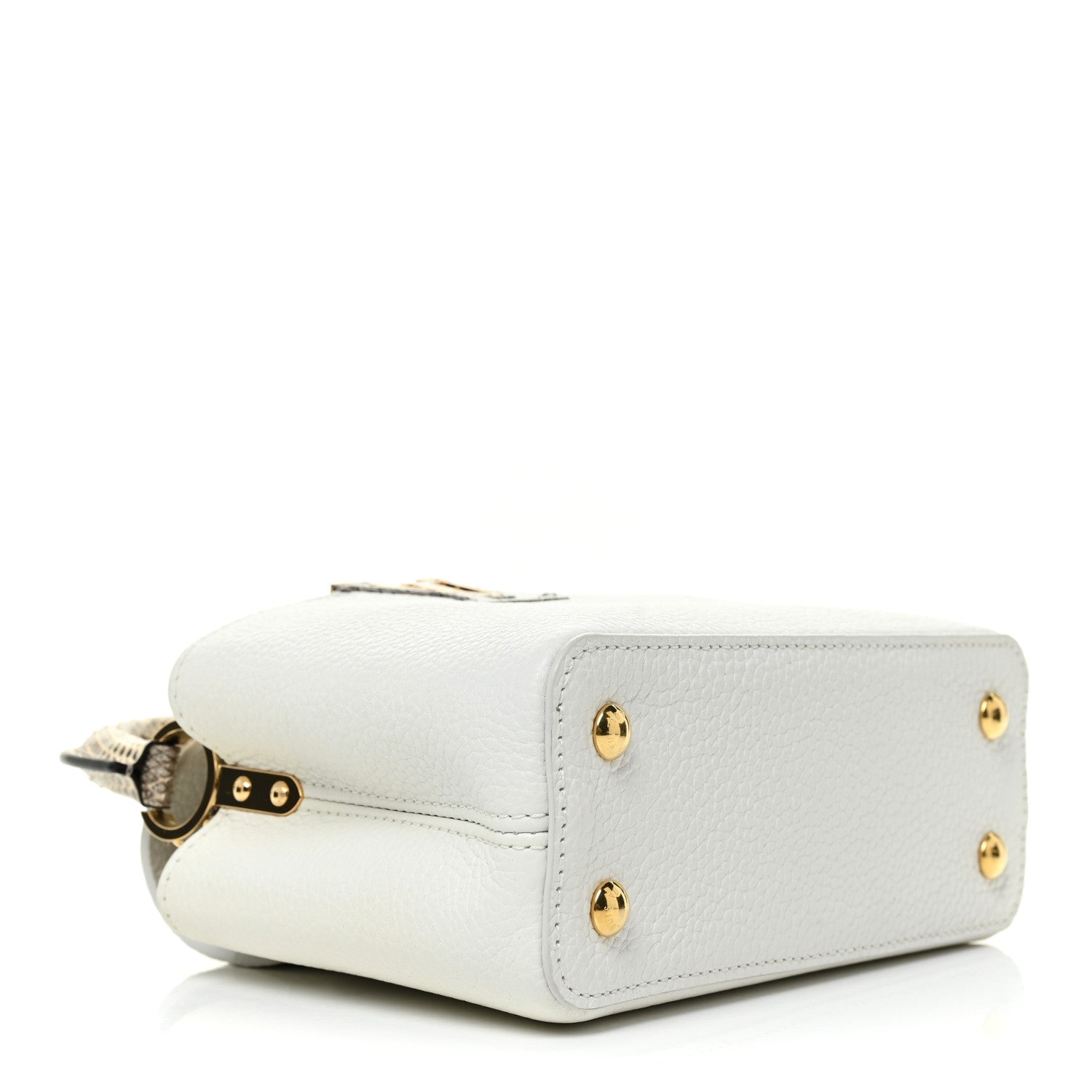 Louis Vuitton Taurillon Ayers Capucines Mini White Snow White 4 of 10