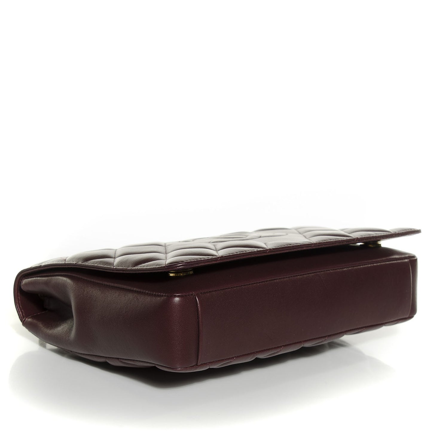 Lambskin Quilted Medium Diamond CC Flap Burgundy