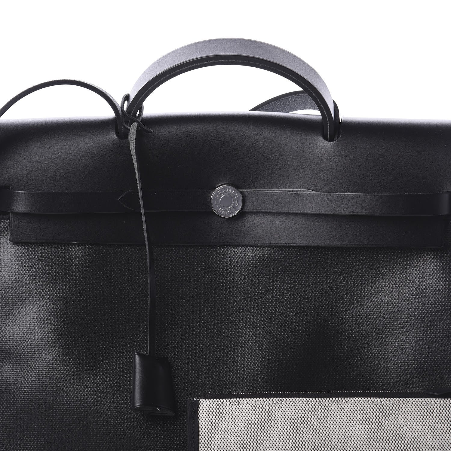 Hermes Toile H Berline Vache Hunter Herbag Zip 39 MM Black Ecru 6 of 8