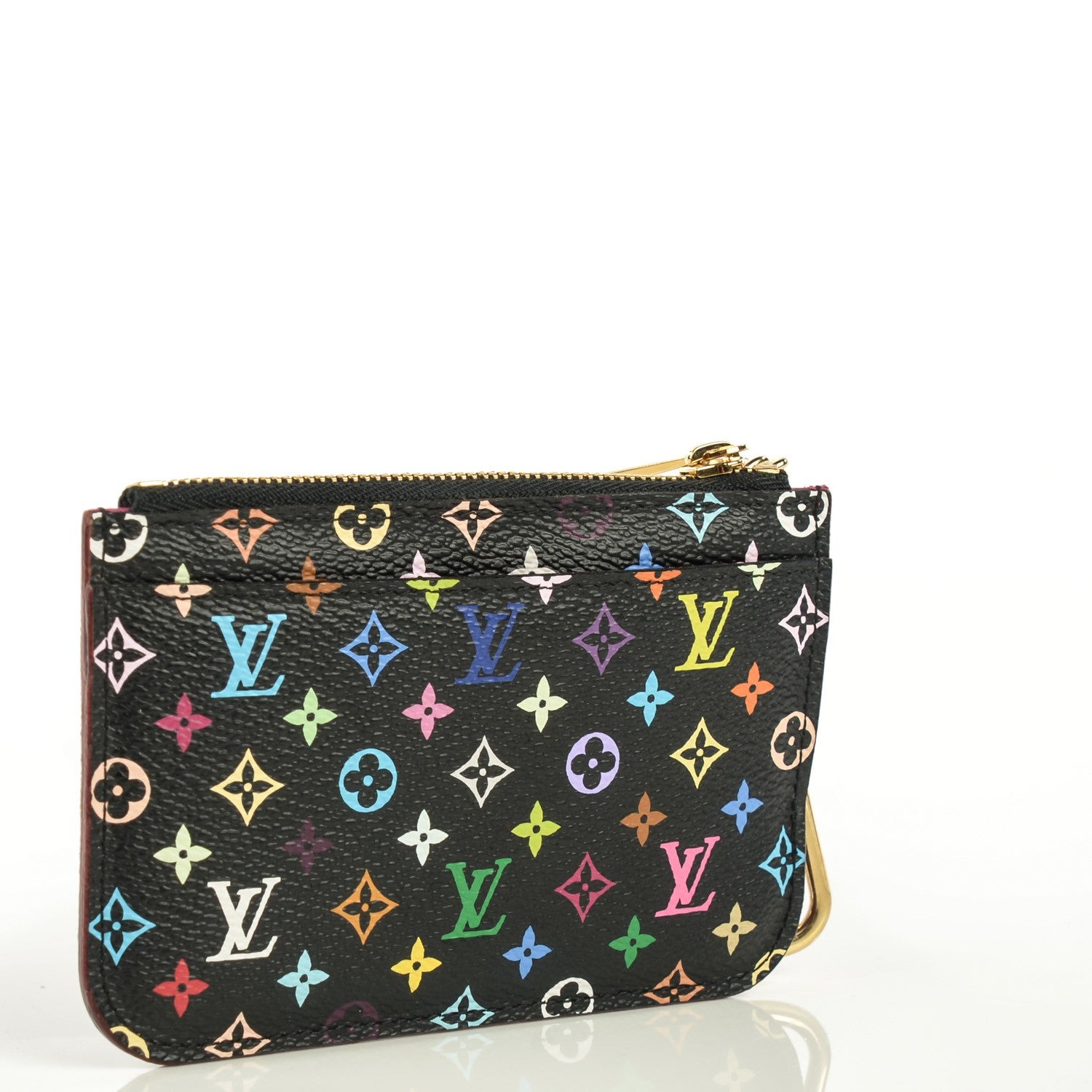 Louis Vuitton Monogram Multicolor Key Pouch Black Grenade 2 of 7
