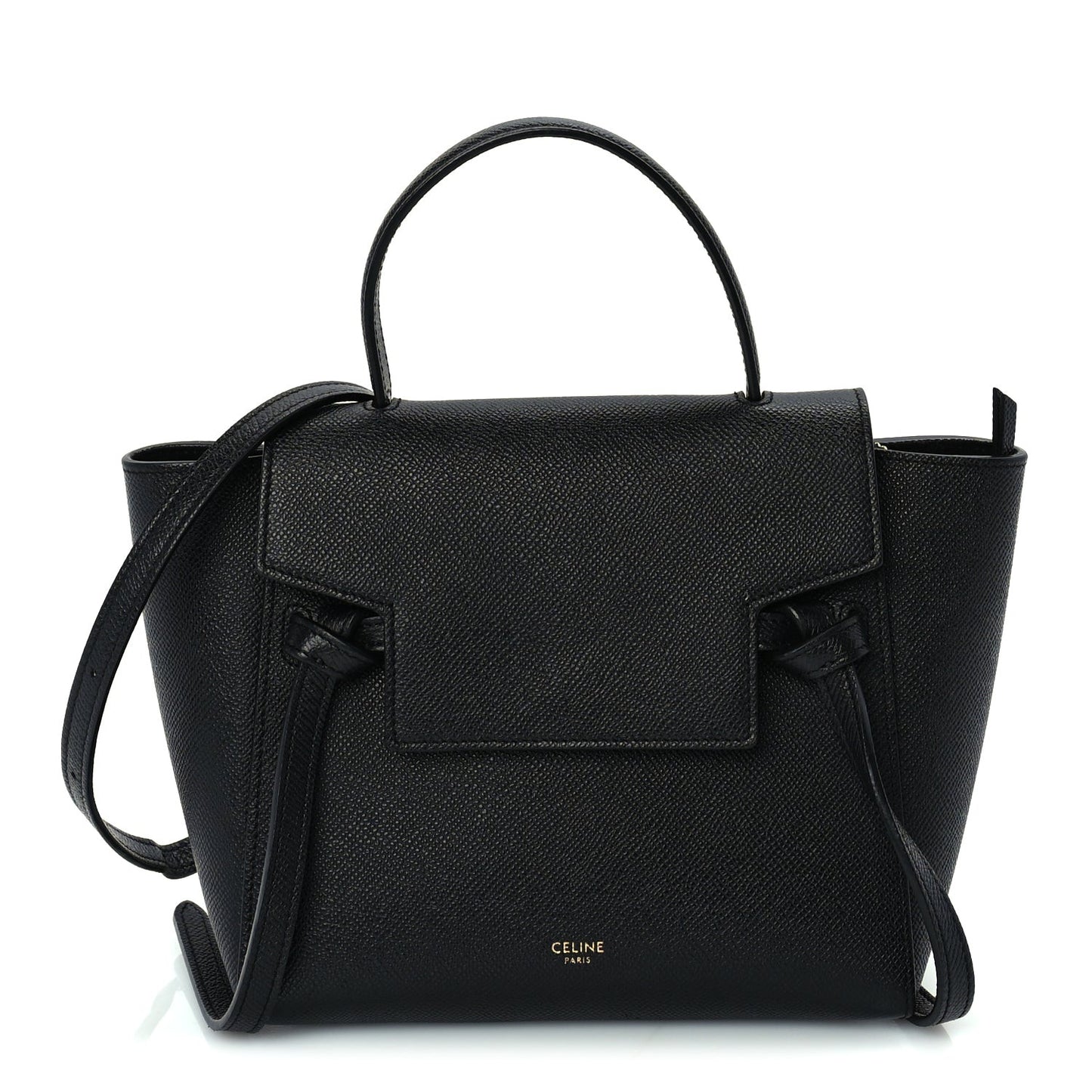 Grained Calfskin Nano Belt Bag Black