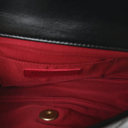 Chanel Calfskin Quilted Mini Rectangular Crystal Pearls Chain Flap Black 5 of 11