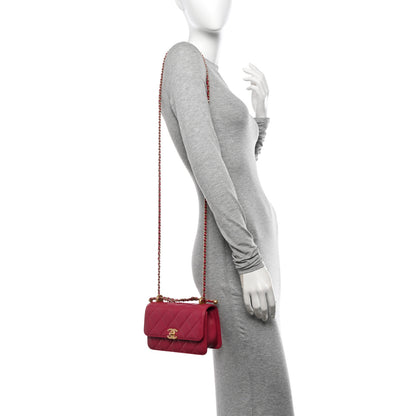 Chanel Calfskin Quilted Mini Perfect Fit Flap Dark Pink 2 of 11