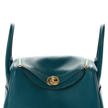 Hermes Taurillon Clemence Lindy 26 Vert Bosphore 9 of 10