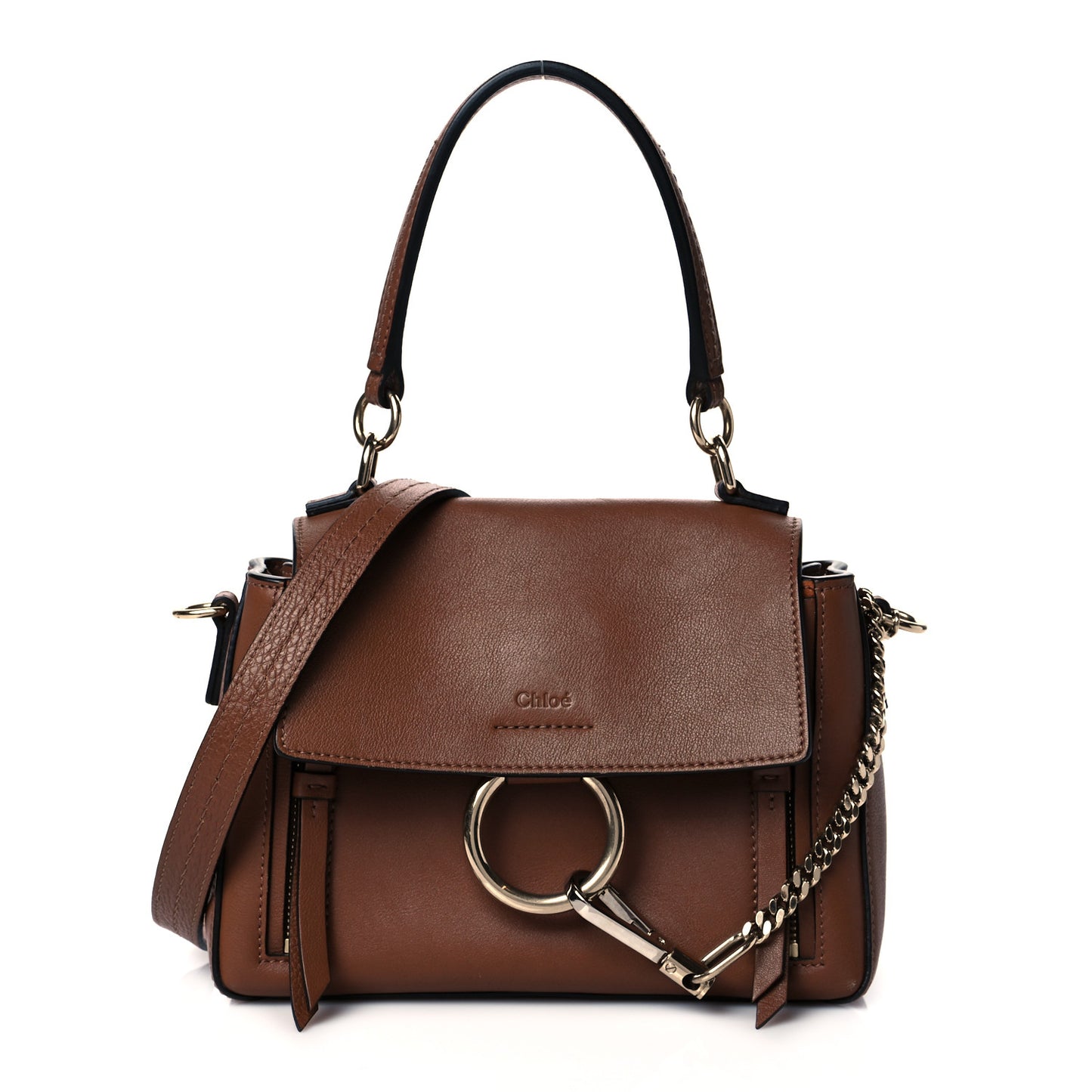 Calfskin Mini Faye Day Shoulder Bag Tan