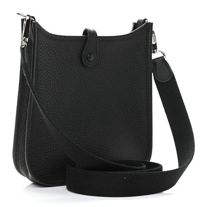 Hermes Taurillon Clemence Evelyne TPM Black 3 of 12