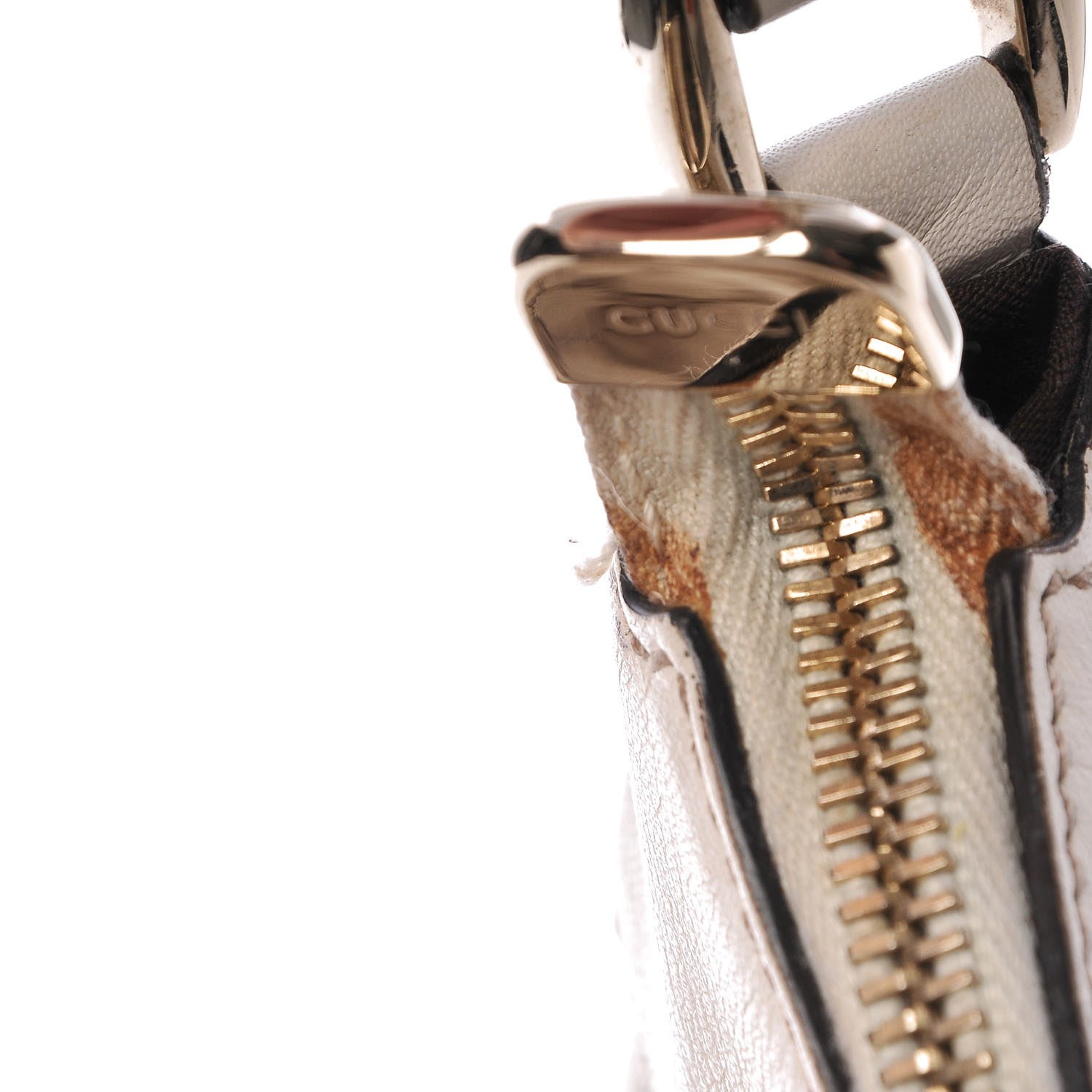 Gucci Monogram Large D Gold Ring Hobo Off White 9 of 16