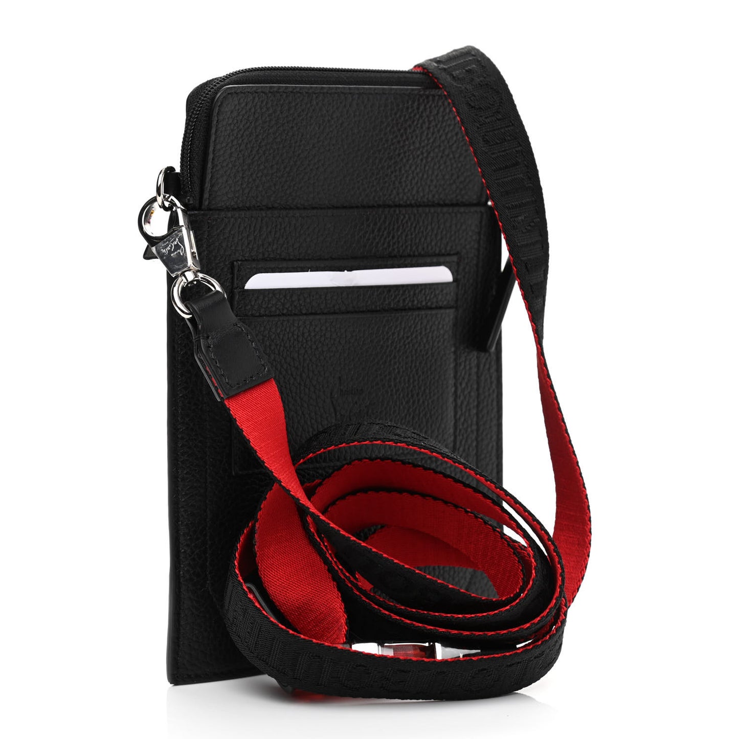 Empire Calfskin Spikes Loubilab Clutch Black Multicolor