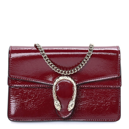 Gucci Crinkled Patent Mini Dionysus Shoulder Bag Rosso Ancora Red 1 of 7