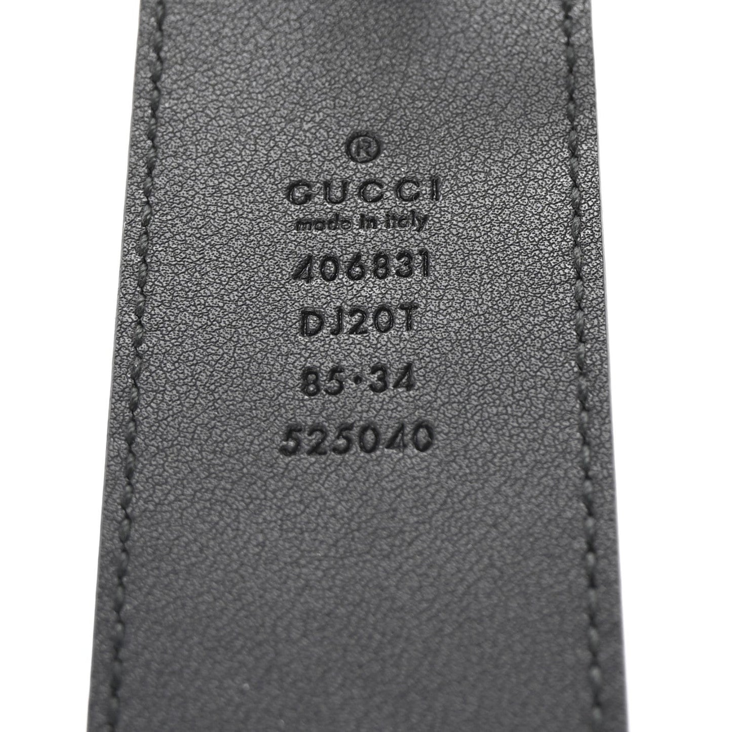 Textured Calfskin Double G 40mm Belt 85 34 Black