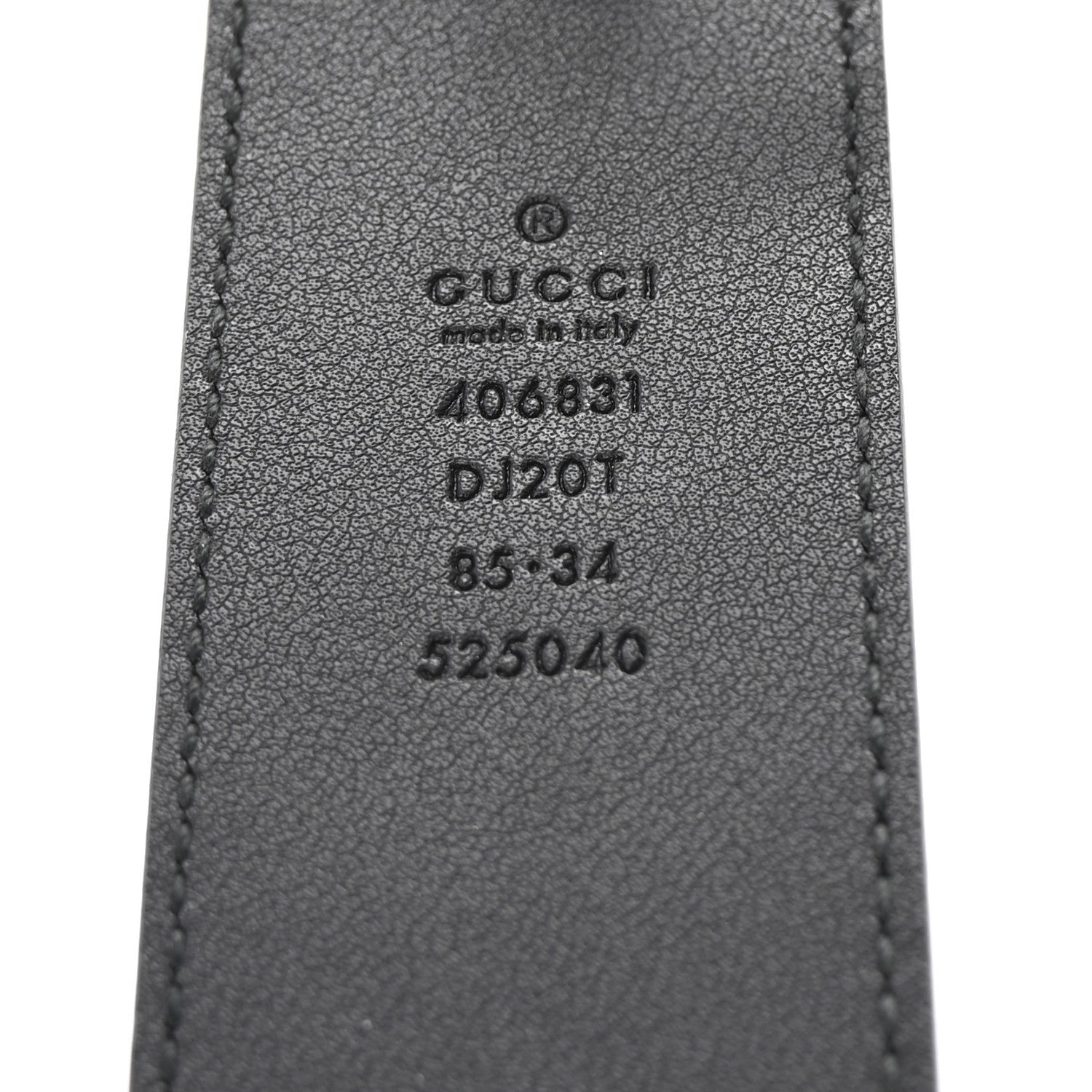 Gucci Textured Calfskin Double G 40mm Belt 85 34 Black 5 of 5