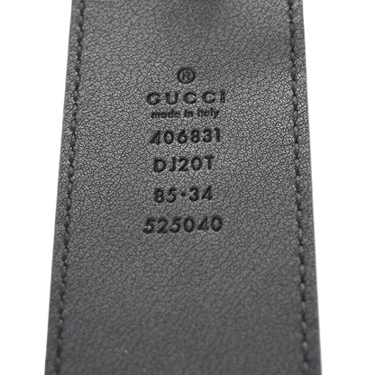 Gucci Textured Calfskin Double G 40mm Belt 85 34 Black 5 of 5
