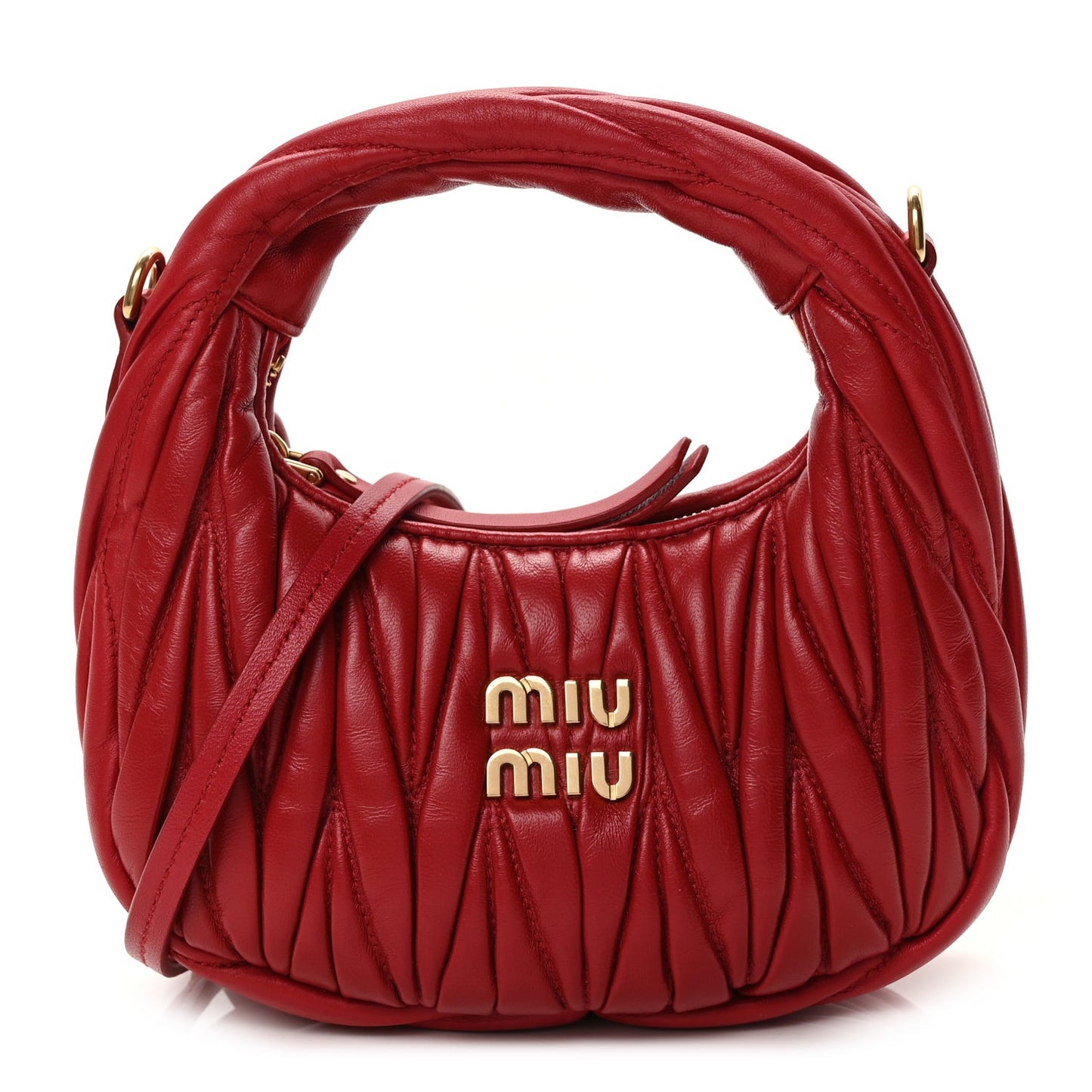 Nappa Matelasse Mini Wander Hobo Fuoco Fuoco