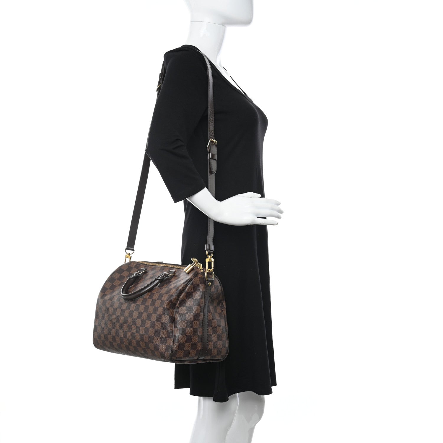 Louis Vuitton Damier Ebene Speedy Bandouliere 30 2 of 10