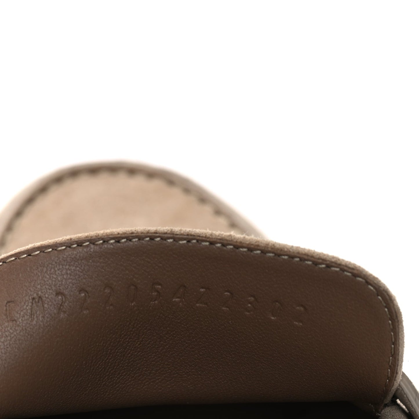 Suede Goatskin Womens Faubourg Loafers 37 Beige Argile Beige Argile